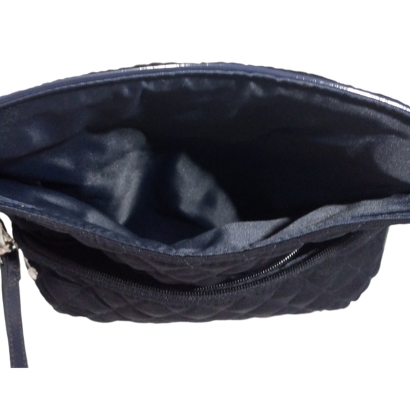 VERA BRADLEY Navy Blue Magnetic Folding Quilted Clutch - Picture 6 of 7